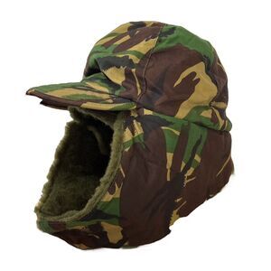 Genuine Dutch Army DPM Camo Winter Pile Cap Hat Sz Adult Small